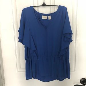 FINAL SALE Royal Blue Chico’s Blouse Size 2 (L)